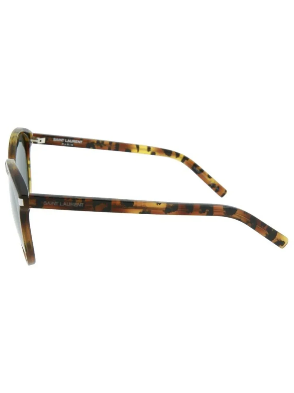 New Saint Laurent Women's Sunglasses Round Oval Acetate Frame Avana Avana Grey